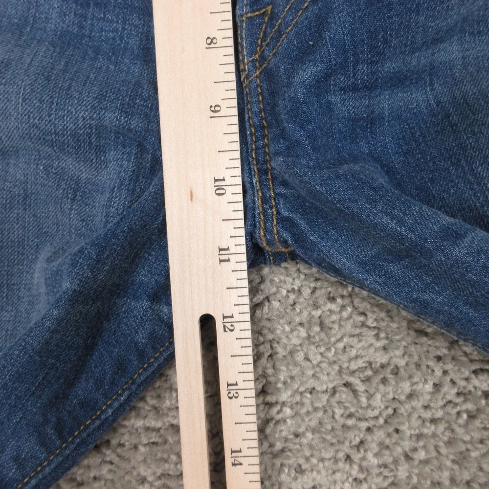 Levis Jeans Mens 34x34 Blue 501 Button Fly Faded Whisker Cotton Denim Pants‎